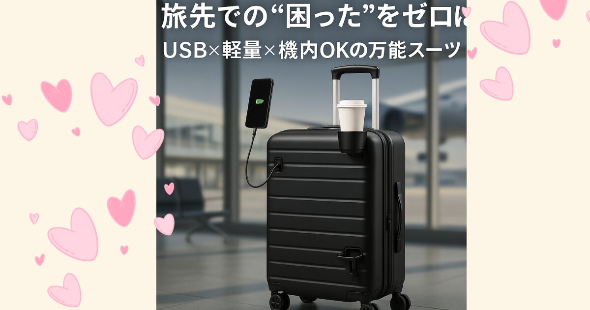 usbポート付きスーツケース　キャリーケース